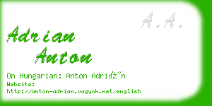 adrian anton business card